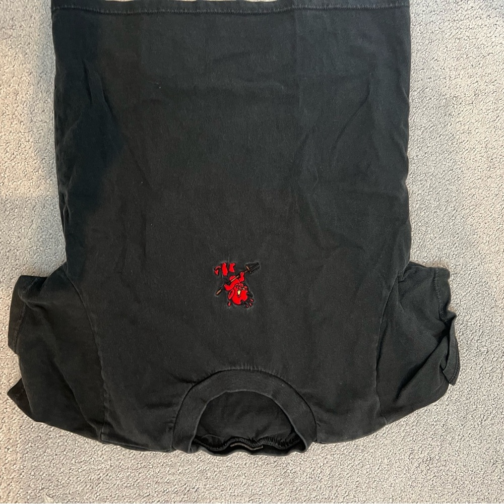Kids Black Shorts with Red Embroidery